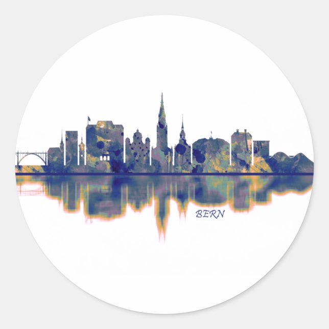 Bern Skyline Classic Round Sticker (Front)