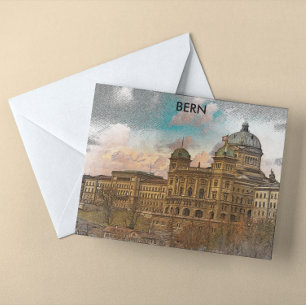 Bern, Switzerland Europe City View  Postcard