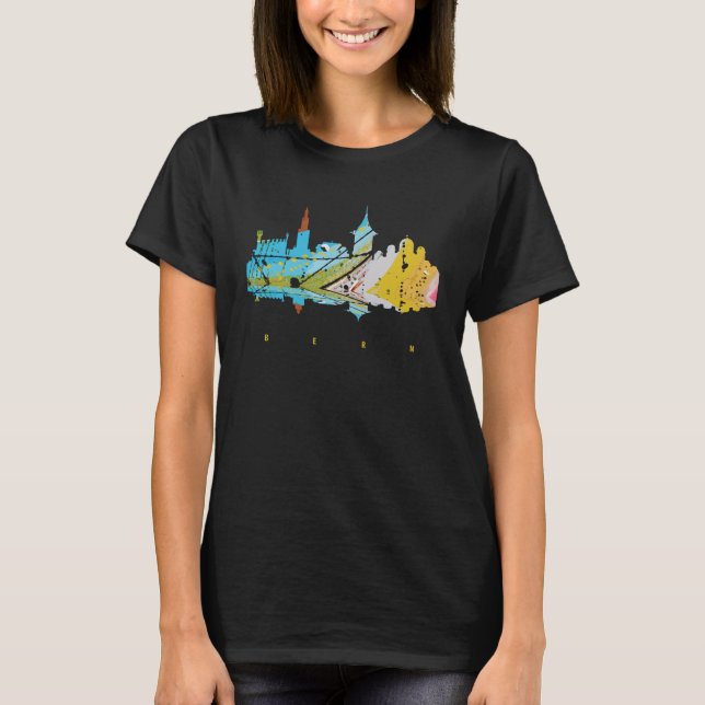 Bern Switzerland Old Town Vibrant Travel T-Shirt (Front)