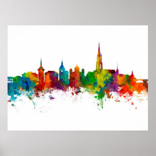 Bern Switzerland Skyline Poster