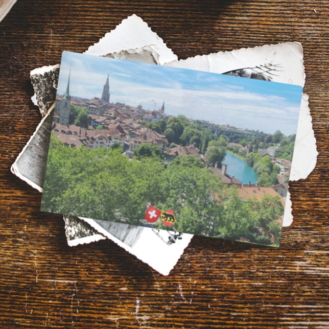 Bern, Switzerland | Swiss Heritage Travel  Postcard (Scenic postcard featuring the picturesque Old City of Bern)