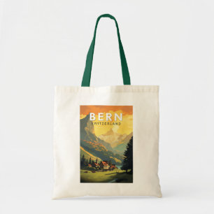 Bern Switzerland Travel Art Vintage Tote Bag