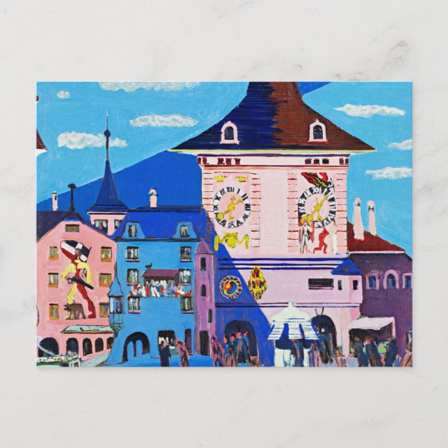 Bern with Belltower by Ernst Ludwig Kirchner Postcard (Front)