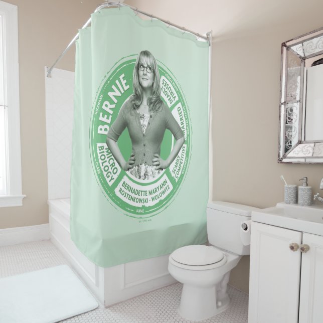 Bernadette Info Graphic Shower Curtain (In Situ)