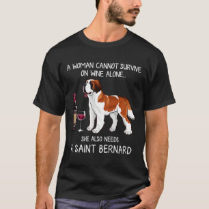Bernard And Wine Dog Fitted T-Shirt
