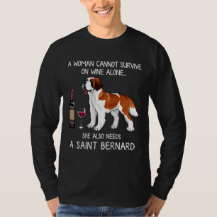 Bernard And Wine Dog Fitted T-Shirt