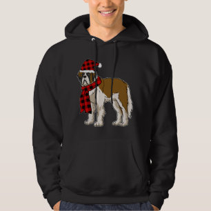 Bernard Buffalo Plaid St. Bernard Dog Lover Christ Hoodie