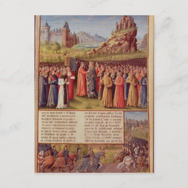 Bernard  of Clairvaux preaching Second Crusade Postcard (Front)