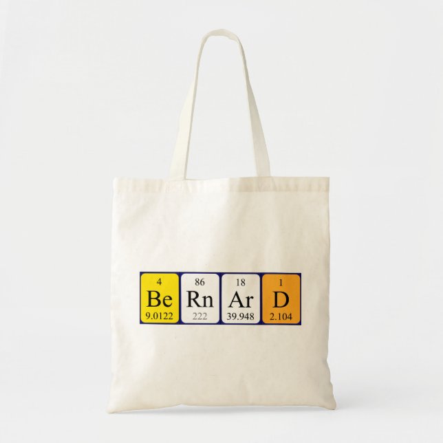 Bernard periodic table name tote bag (Front)
