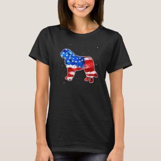 Bernard Tie Dye American Flag Patriotic 4th Of Jul T-Shirt