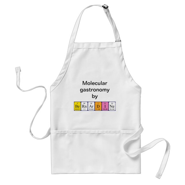 Bernardine periodic table name apron (Front)