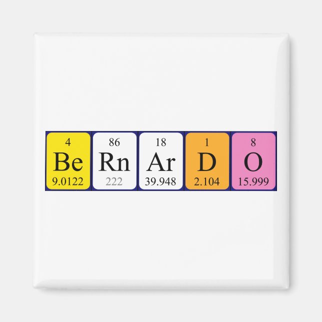 Bernardo periodic table name magnet (Front)