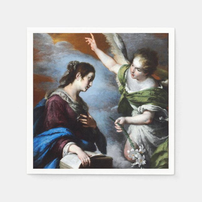 Bernardo Strozzi The Annunciation Napkin (Front)