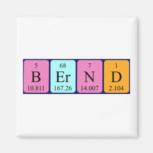 Bernd periodic table name magnet