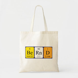 Bernd periodic table name tote bag