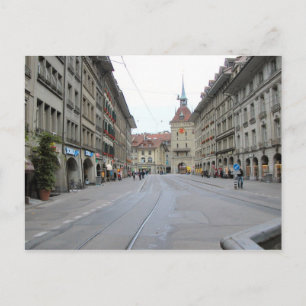 Berne old city - Arcaded street and clocktower Postcard