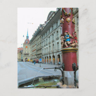 Berne old city - Decorated fountain Postcard