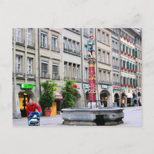 Berne old city - Mediaeval fountain Postcard