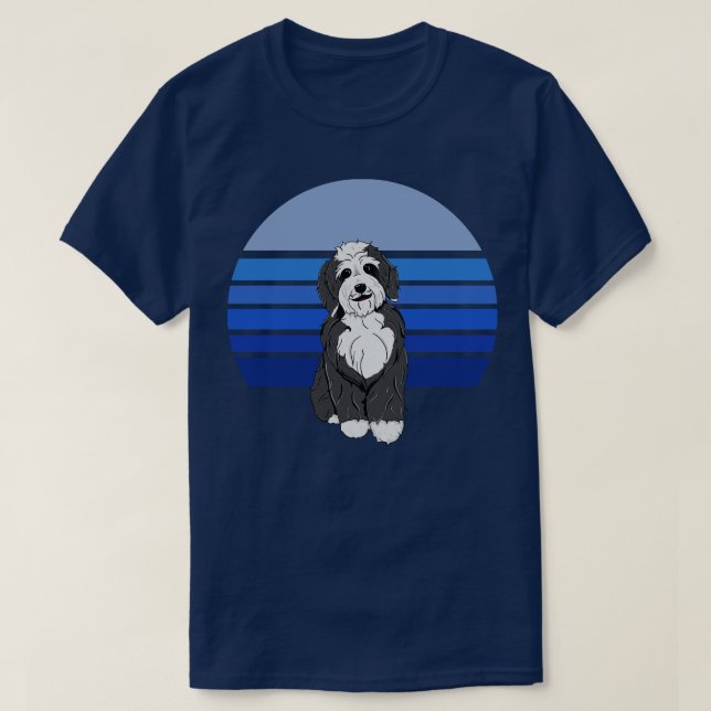 Bernedle Retro Blue T-Shirt (Design Front)