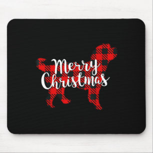 Bernedoodle Christmas Dog Mom Dad Pet Plaid Gift F Mouse Pad