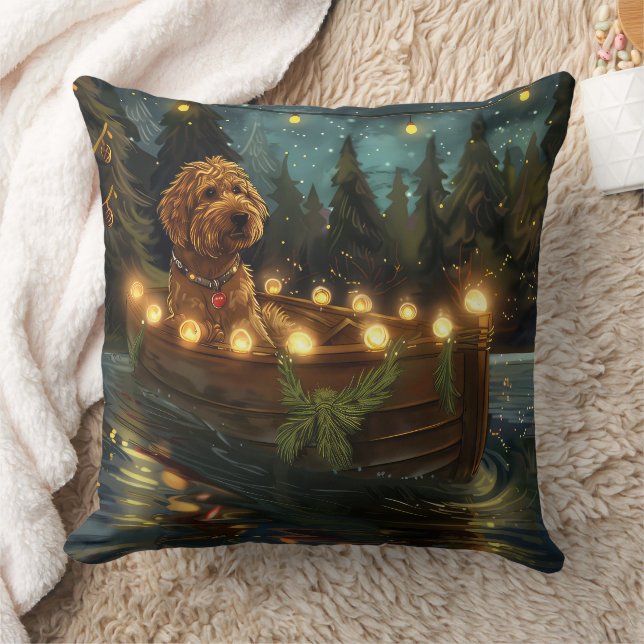 Bernedoodle Christmas Festive Voyage Cushion (Blanket)