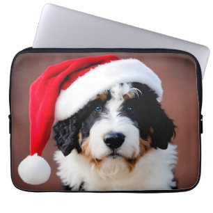 Bernedoodle Christmas Laptop Sleeve