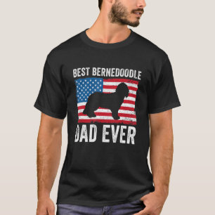 Bernedoodle Dad Daddy American Flag Bernedoodle O T-Shirt