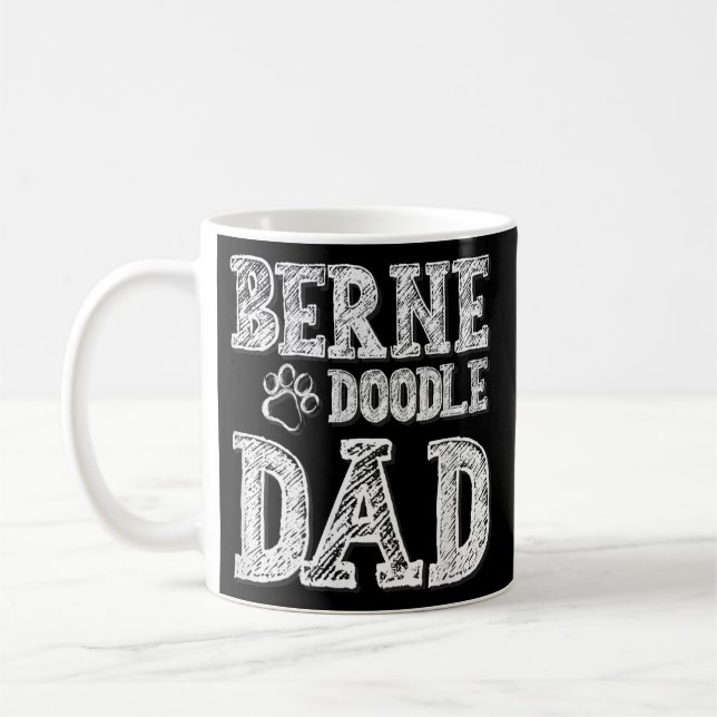 Bernedoodle Dad Doodle Dog  Coffee Mug (Left)