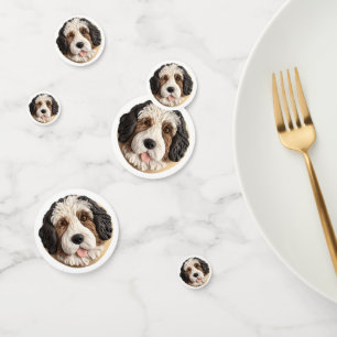 Bernedoodle Dog 3D Inspired Confetti
