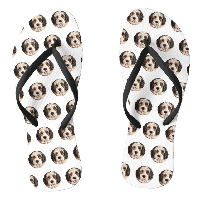 Bernedoodle Dog 3D Inspired Jandals (Footbed)