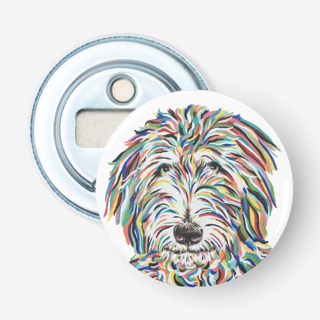 Bernedoodle Dog Bottle Opener (Front)