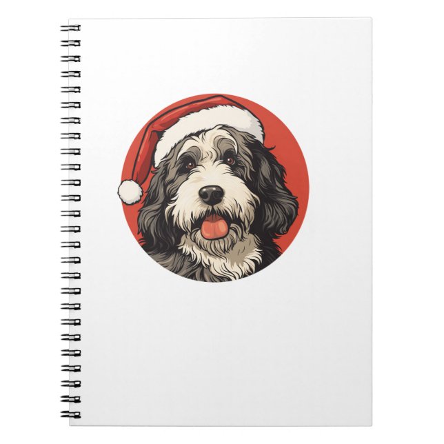 Bernedoodle Dog Xmas Doodle Dood Cute Christmas Be Notebook (Front)