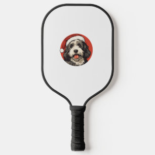 Bernedoodle Dog Xmas Doodle Dood Cute Christmas Be Pickleball Paddle