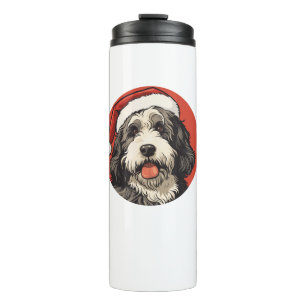 Bernedoodle Dog Xmas Doodle Dood Cute Christmas Be Thermal Tumbler