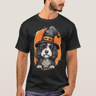 Bernedoodle Halloween Cute and Spooky Doodle Dog T-Shirt