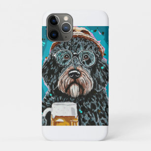 Bernedoodle holding a beer mug Case-Mate iPhone case