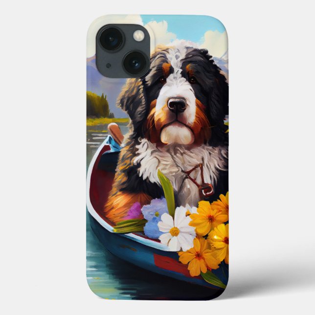 Bernedoodle on a Paddle: A Scenic Adventure Case-Mate iPhone Case (Back)