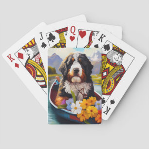 Bernedoodle on a Paddle: A Scenic Adventure Playing Cards
