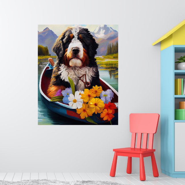 Bernedoodle on a Paddle: A Scenic Adventure Poster (Nursery 1)