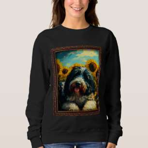 Bernedoodle Painting Sunflower Flower Mom Women Fl Sweatshirt