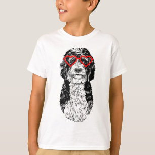 Bernedoodle Valentines Day Doodle Dog mum Dog Love T-Shirt