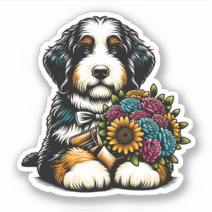 Bernedoodle Vinyl Dog Sticker