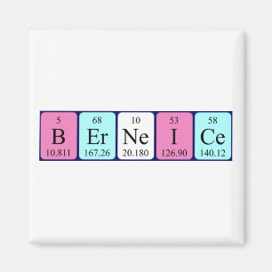 Berneice periodic table name magnet