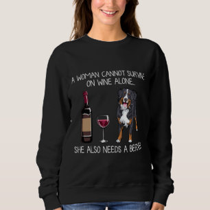 Berner And Wine Dog Fitted Sweatshirt