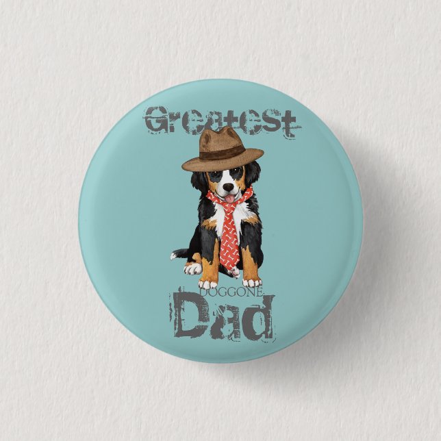 Berner Dad 3 Cm Round Badge (Front)