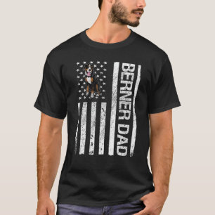 Berner Dad American USA Flag Bernese Mountain Owne T-Shirt