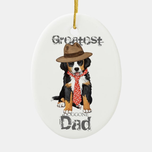 Berner Dad Ceramic Ornament (Front)