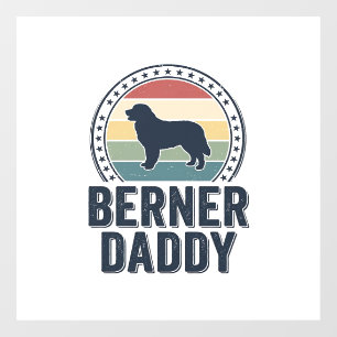 Berner Daddy Vintage Dog Dad Vector Shirt Design_1