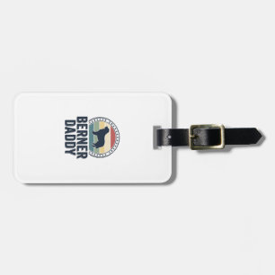 Berner Daddy Vintage Dog Dad Vector Shirt Design_1 Luggage Tag
