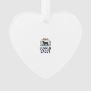 Berner Daddy Vintage Dog Dad Vector Shirt Design_1 Ornament